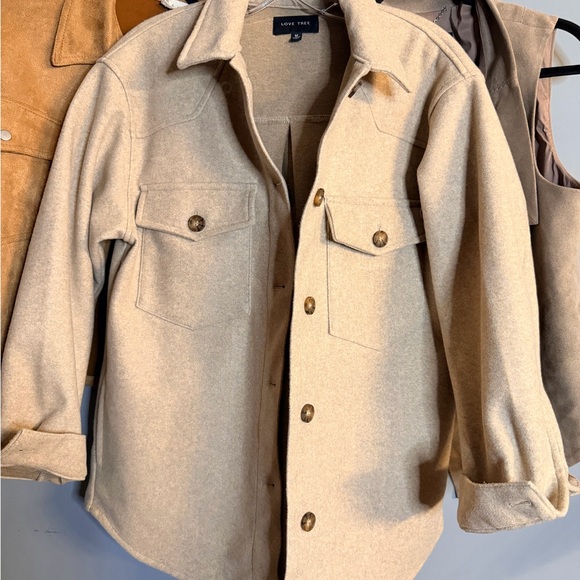 Love Tree Tops - Countryside-Inspired Neutral Shacket Jacket – Love Tree (Size M)